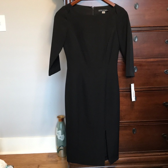 Antonio Melani Cheyenne Crepe Dress Black Sz 0 - Picture 5 of 11